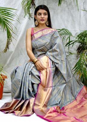 Kanan Grey Saree In Kanchipuram Kanchipuram Silk Saree