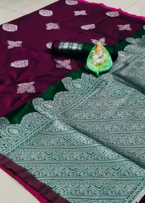 Lichi Silk Waving Jacquard Saree With Rich Pallu In Wine SILK SAREE