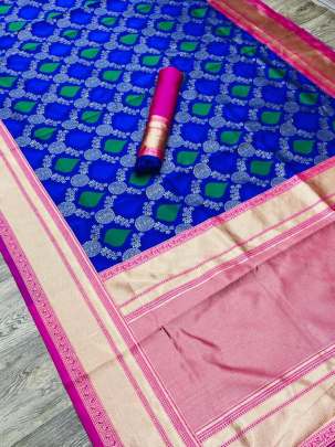 Mina Special Flower Paithani Charming Organic Banarasi Sarees Banarasi Silk Saree