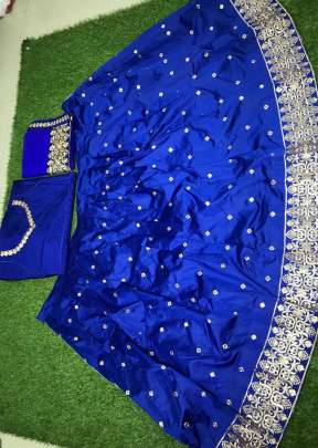 New Classic Tapeta Silk Lehnga With Embroidery Work In Blue lehenga choli