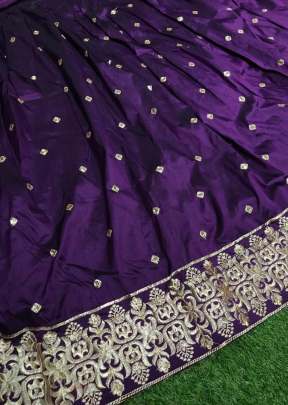 New Classic Tapeta Silk Lehnga With Embroidery Work In Purple lehenga choli