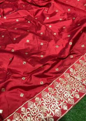 New Classic Tapeta Silk Lehnga With Embroidery Work In Red lehenga choli