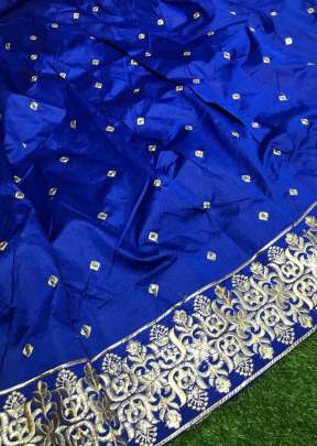 New Classic Tapeta Silk Lehnga With Embroidery Work In Blue lehenga choli