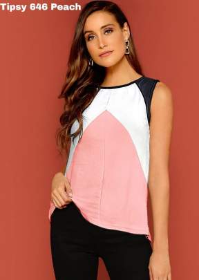 New Designer Trendy Top In Peach