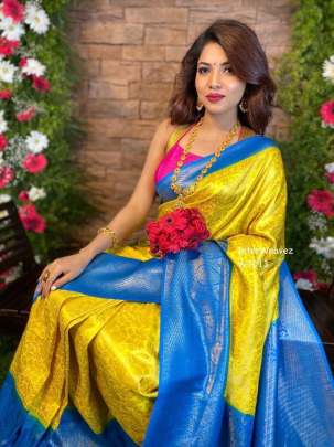 New Sriya Glamorous Yellow Saree SILK SAREE