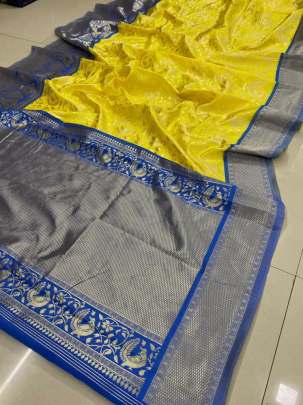 New Sriya Glamorous Yellow Saree SILK SAREE