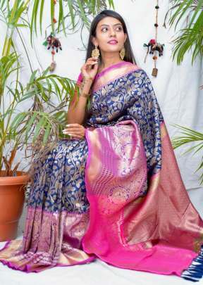 New Trendy Kanchipuram Silk Saree In Royal Blue  Kanchipuram Silk Saree