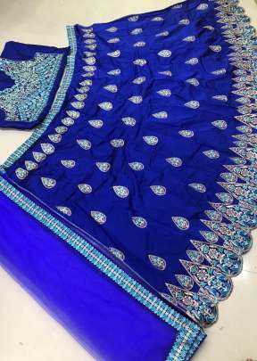 Royal Blue Lehnga For Marriage Festival designer lehenga