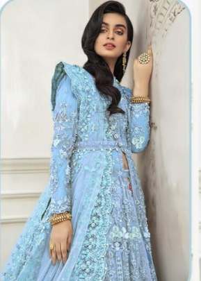 Sky Blue Color Sequence Embroidery Work Pakistani Suit  designer suits