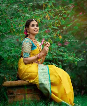 Trendy Organic Banarasi Sarees In Yellow Color Banarasi Silk Saree