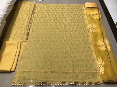 Yellow Color Designer Suit In Pakistani Style designer suits