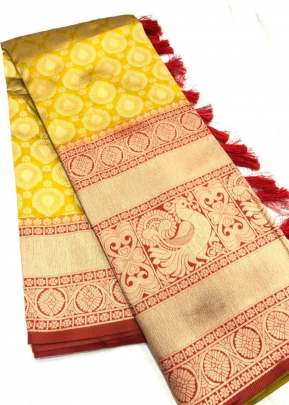 Yellow TaanishQa Vol 7 Kanchipuram Silk Saree